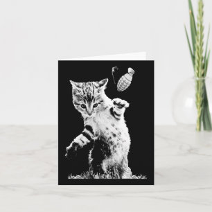 Carte Grenade à lancer de chat Drôle Kitty Grenade de ch