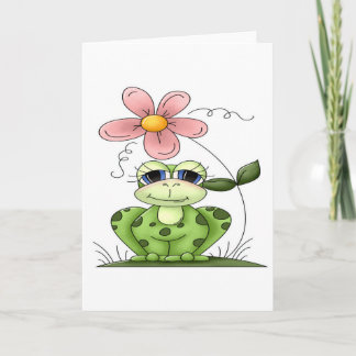 Carte Grenouille à fleur