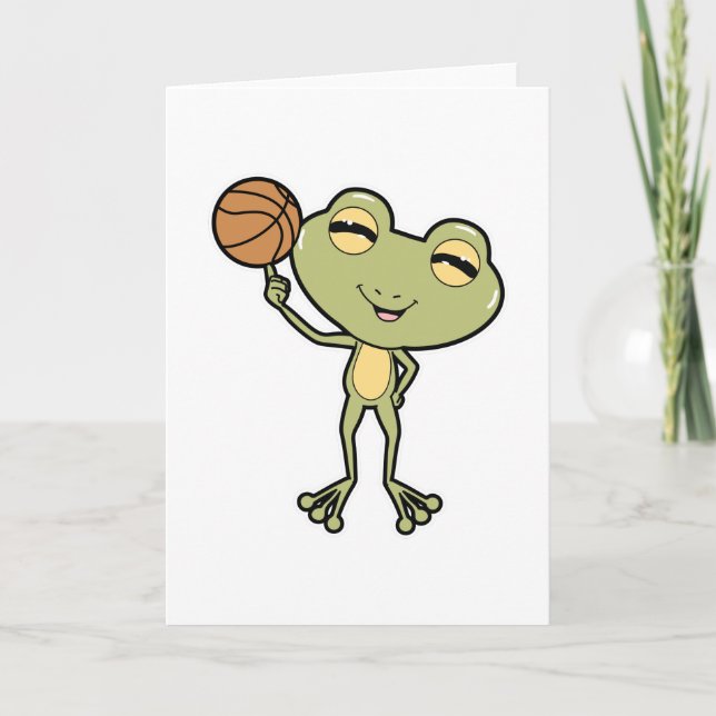 Carte Grenouille au basket-ball (Devant)