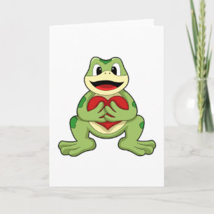 Carte Grenouille au coeur