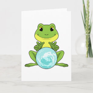 Carte Grenouille avec boule de cristal