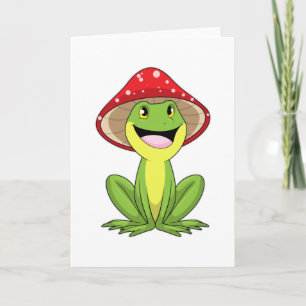 Carte Grenouille avec champignon