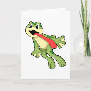 Carte Grenouille avec langue