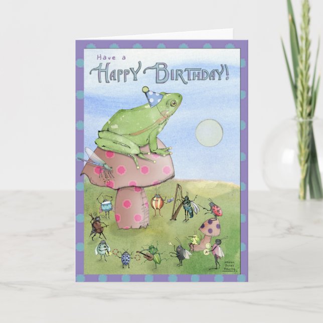 Carte Grenouille d'anniversaire (Devant)