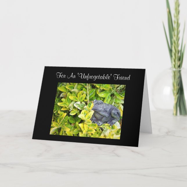 Carte Grenouille dans un jardin (Devant)