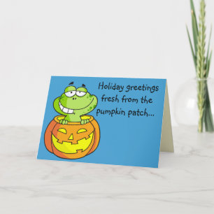 Carte Grenouille de bébé de correction de citrouille