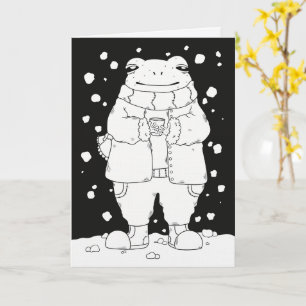 Carte Grenouille de Noël