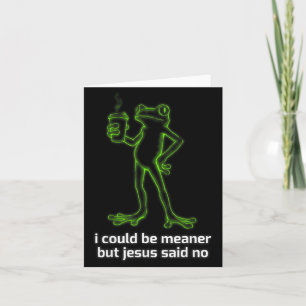 Carte Grenouille drôle amateur de café Citation sarcasiq