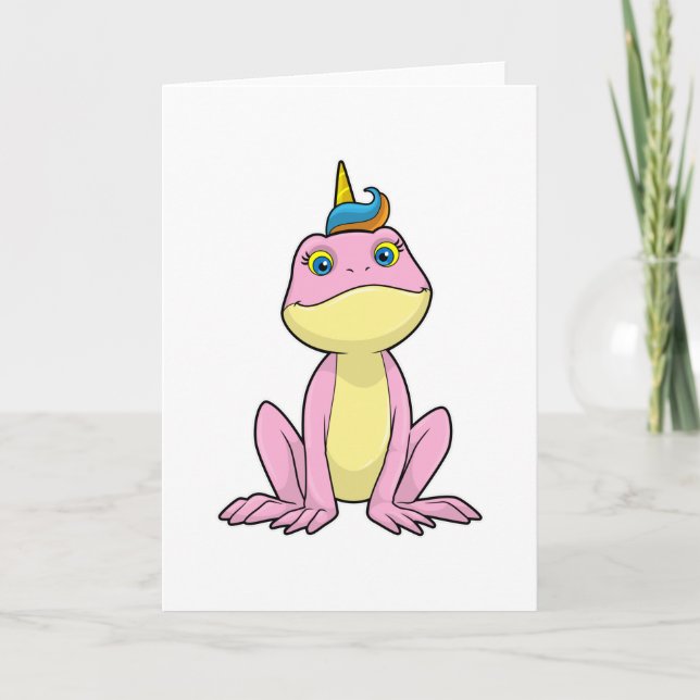 Carte Grenouille en licorne (Devant)