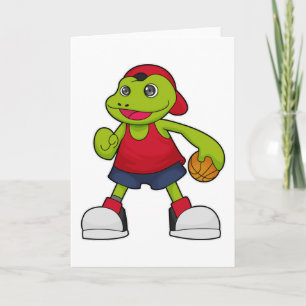Carte Grenouille en tant que joueur de basketball avec u