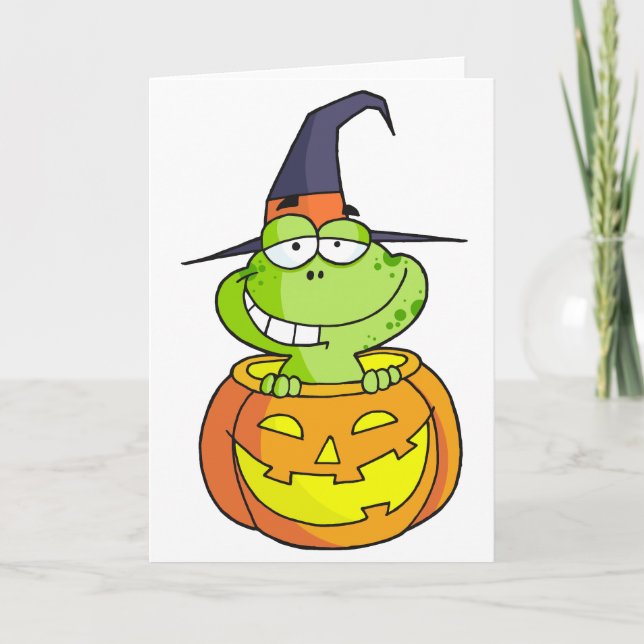 Carte Grenouille Halloween (Devant)