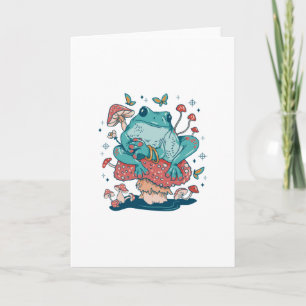 Carte Grenouille Lounge sur un noyau de salon de champig