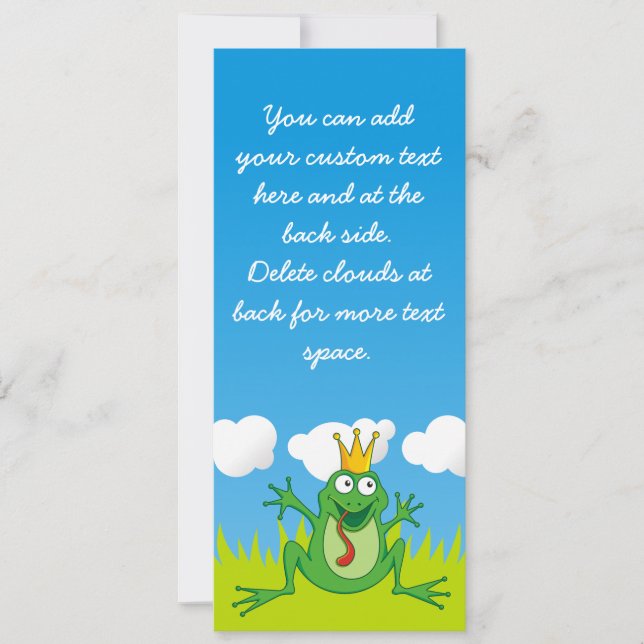 Carte Grenouille Prince 4 po x 9,25 po (Devant)
