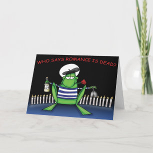 Carte Grenouille romantique