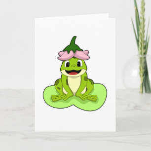 Carte Grenouille sur la feuille