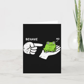 Carte Grenouille sur la main se comporte drôle mème dess