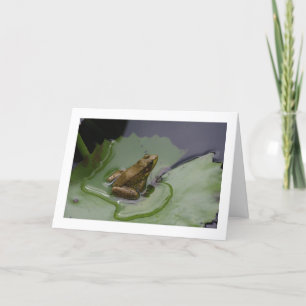 Carte Grenouille sur la protection de lis