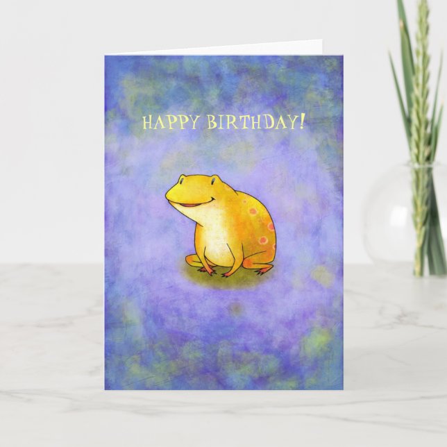 Carte grenouille Yellor (personnalisable) (Devant)