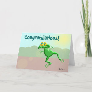 Carte Grenouilles de félicitations