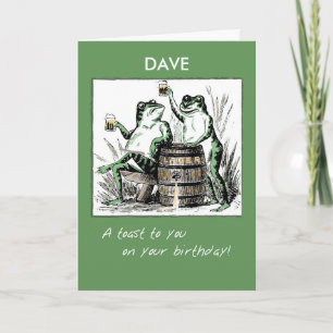 Carte Grenouilles nommées faites sur commande