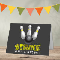 Grève ! Bowling moderne Fête des pères heureuse