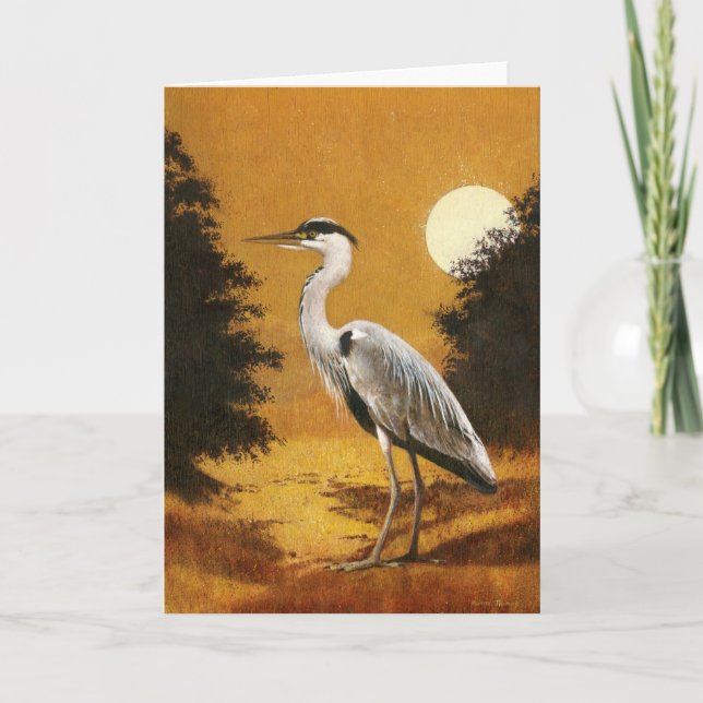 Carte Grey Heron Greetings (Devant)