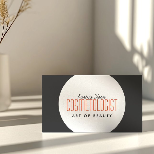 Carte Grey Personnalisable Simple Ball Cosmetologi (Perfect for business)