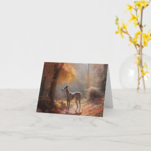 Carte Greyhound à l'automne Feuilles automne Inspiration