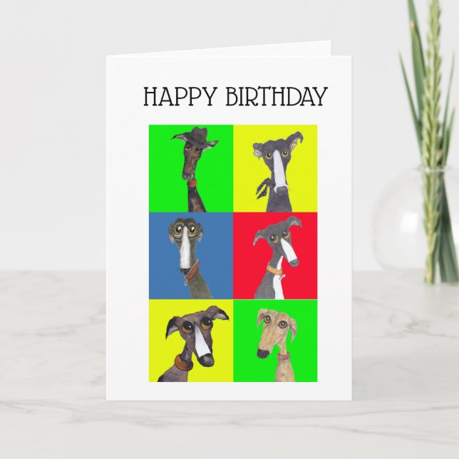 CARTE GREYHOUND COLLAGE (Devant)
