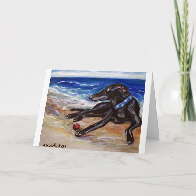Carte Greyhound en bord de mer (Devant)