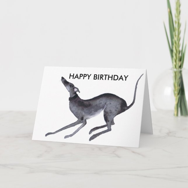 CARTE GREYHOUND HEUREUX ANNIVERSAIRE (Devant)