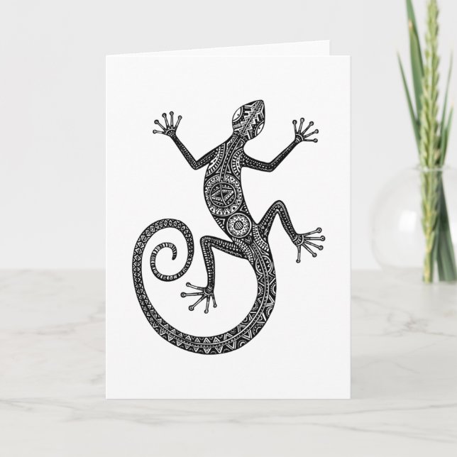 Carte Griffonnage de lézard ou de salamandre (Devant)