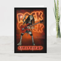 Grilfriend Rock Chick Birthday Card Mooning Ring d