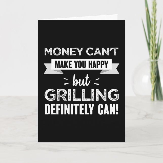 Carte Griller vous rend heureux cadeau amusant (Devant)