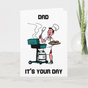 CARTE "GRILLIN' PAPA POUR SON ANNIVERSAIRE* OU SA *FÊTE 