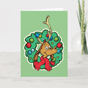 Carte Grinch   Couronne de Noël de Max
