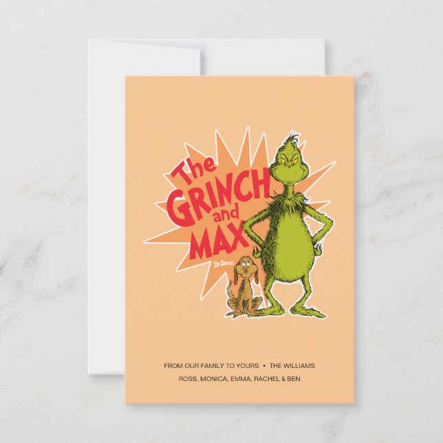 Carte Grinch | Grinch & Max Starburst (Devant)