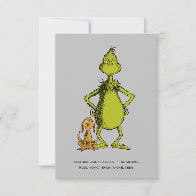 Carte Grinch | posture de Max & Grinch (Devant)