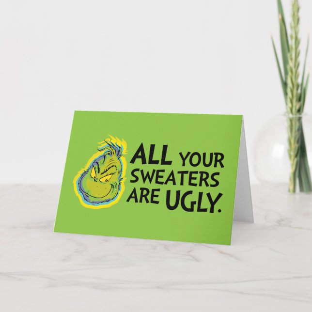 Carte Grinch | Toutes vos écharpes sont laides Citation (Devant)