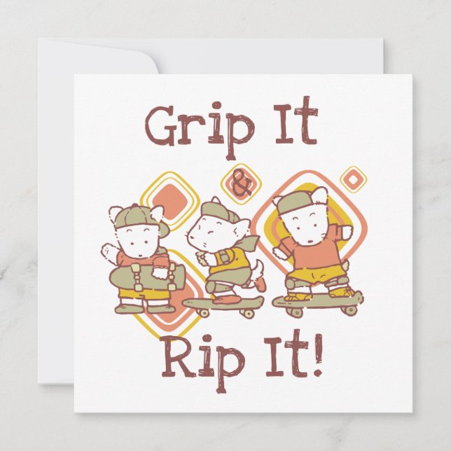 Carte Grip It et Rip It Skateboard (Devant)