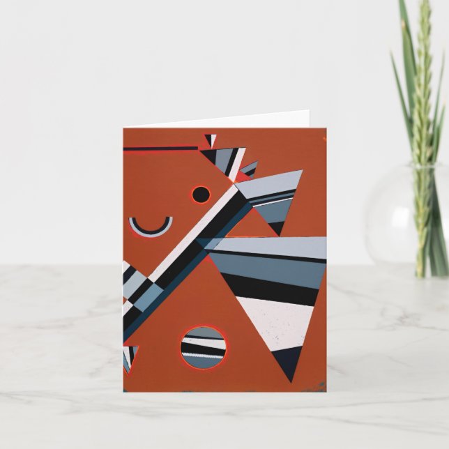 Carte Gris de Kandinsky Peinture Abstraite Art moderne (Devant)