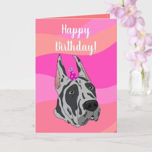 Carte Gris Grand Danse Anniversaire (Orchidée)