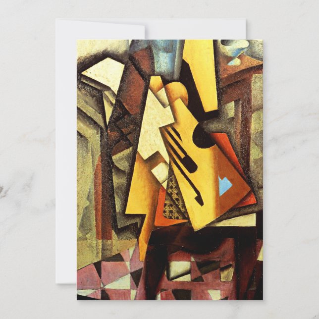 Carte Gris - Guitare sur une chaise (Devant)