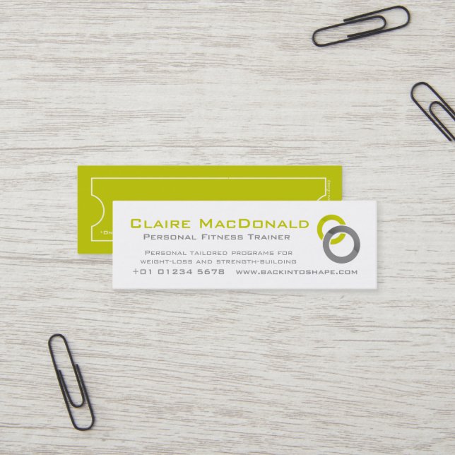 Carte grise de promotion d'affaires de chaux (Devant/Arrière en situation)