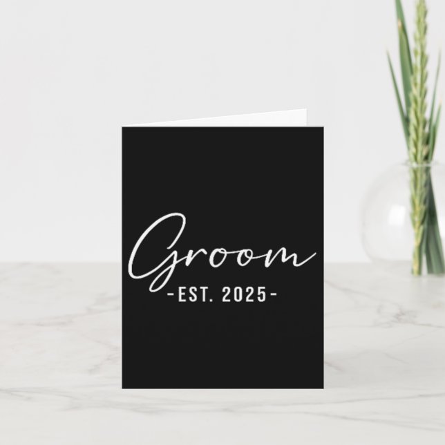 Carte Groom Est. 2025 Rapprochement de la mariée de se p (Devant)