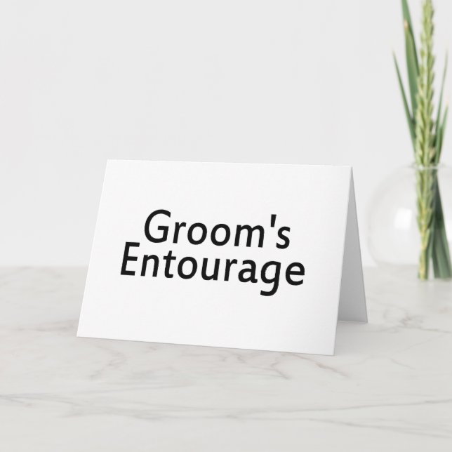 Carte Grooms Entourage Black (Devant)