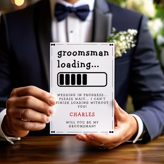 Carte Groomsman Chargement Groomsmen Proposition (Groomsman Loading Groomsmen Proposal
)