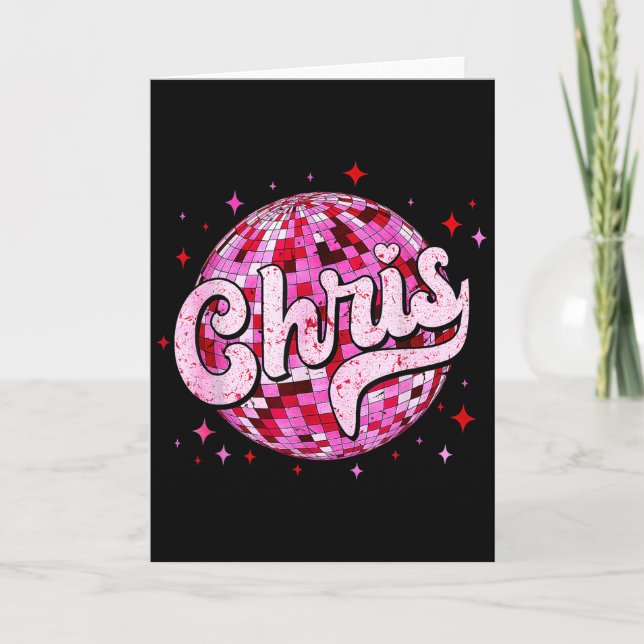 Carte Groovy Chris First Name D I Love Chris Tees Meme  (Devant)