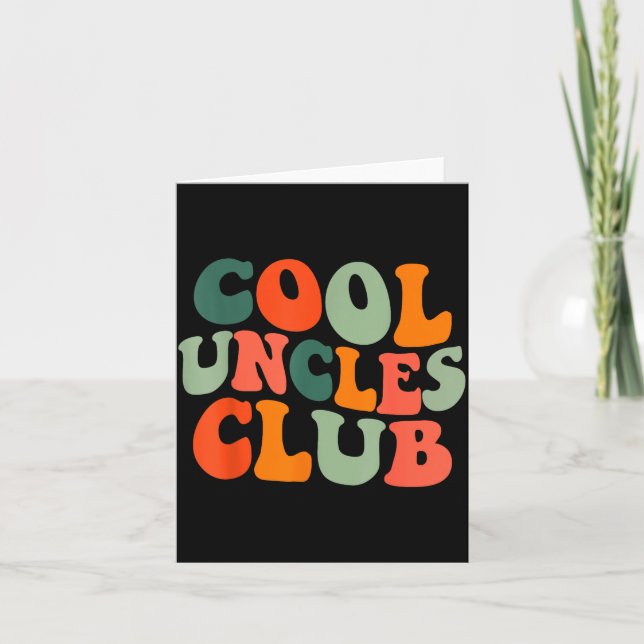 Carte Groovy Cool Uncles Club Funny New Uncle Men  (Devant)