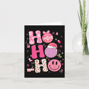 Carte Groovy Léopard Disco Noël Xmas Père Noël Femmes G
